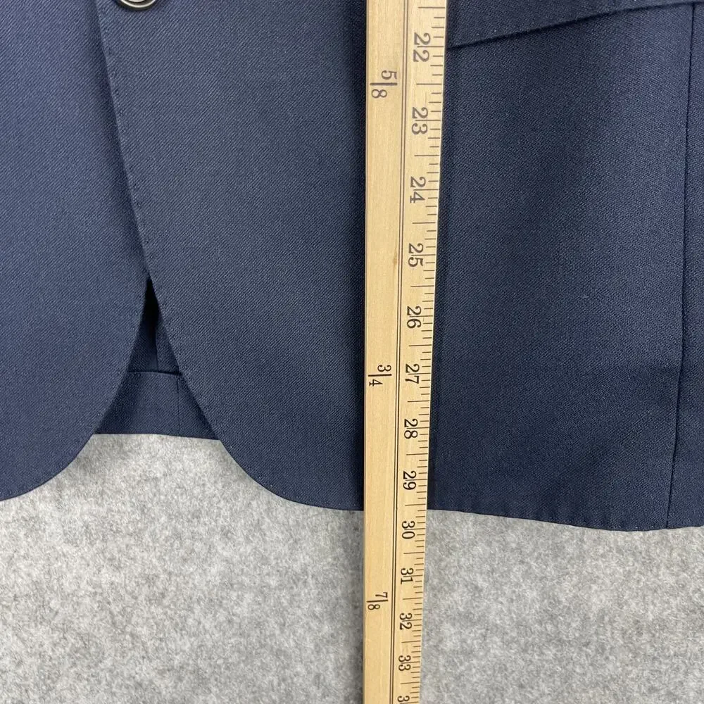 J Crew Ludlow Blazer Sport Coat Mens 36R Blue Slim Fit Unstructured Moon Fabric‎